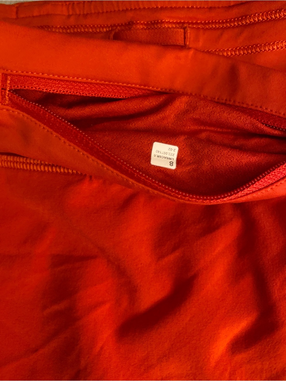 Lululemon Orange /Red Active Skort-8 - Picture 3 of 5